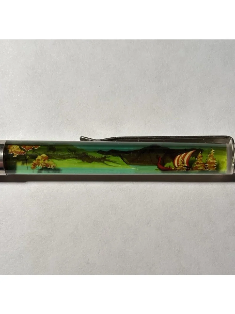 Hilsen Fra Norge Floaty Pen Greetings From Norway Viking Sailing Ship Moves Vtg